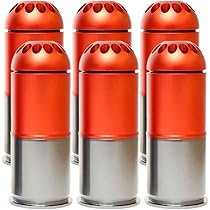 【6発セット】フルメタル40mmモスカート風　約60発装弾　【半額以下】 Amazon | MILITARY-BASE(ミリタリーベース)フルメタル 40mm